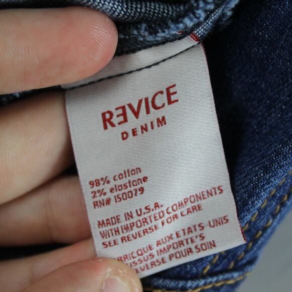 Revice Jumpsuit Womens Extra Small Hollywood Heartthrob Flare Denim Blue Retro - Picture 16 of 16
